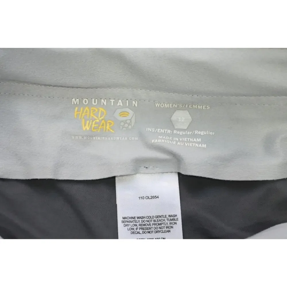 Mountain Hardwear Convertible Cargo Pants Hiking Trekking Gray Womens Sz 12 x 32